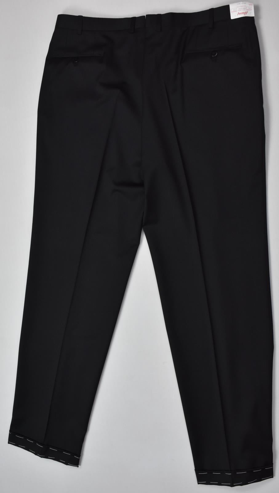 Brioni Mens Palatino 3-BTN Solid Black Wool Classic Fit Suit SZ 58 - 48 L US NEW