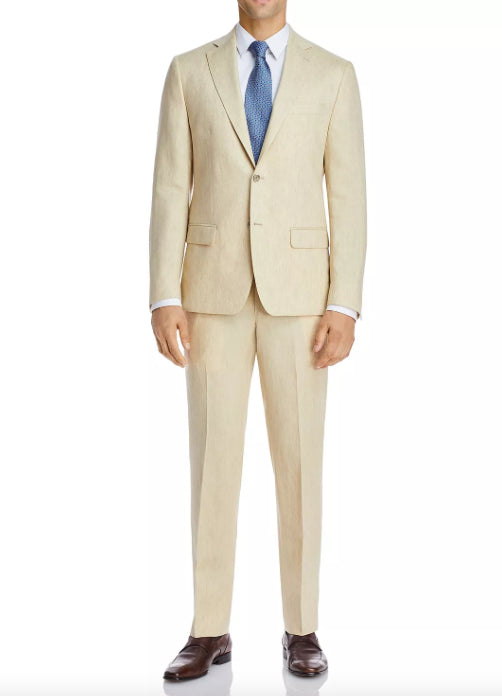 Robert Graham Men's Delave Linen Slim Fit Suit Size 46 R New