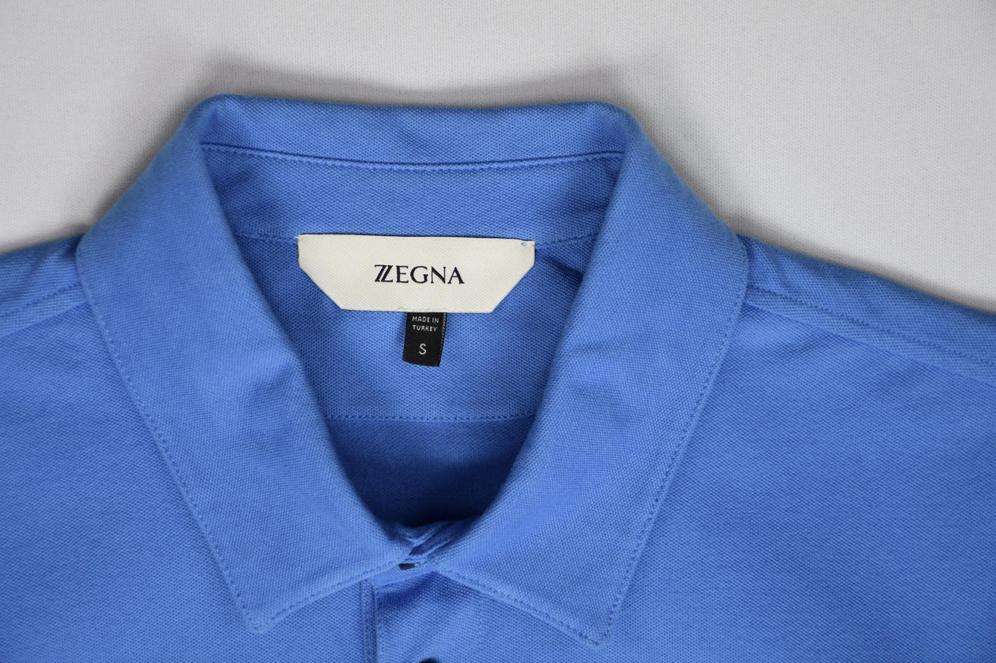 Z Zegna Mens ZZ689 B04 Cotton Blend Solid Regular Fit Polo Shirt Size S New $245