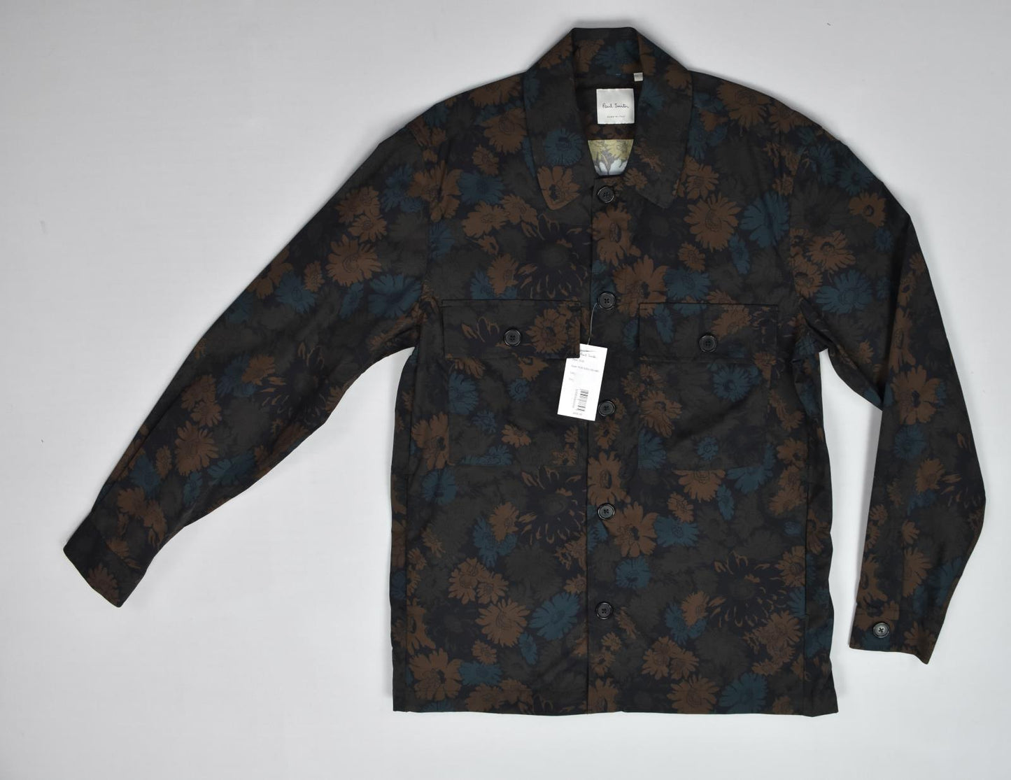 Paul Smith Floral Print Slim Fit Shirt Jacket Size XL NEW $550