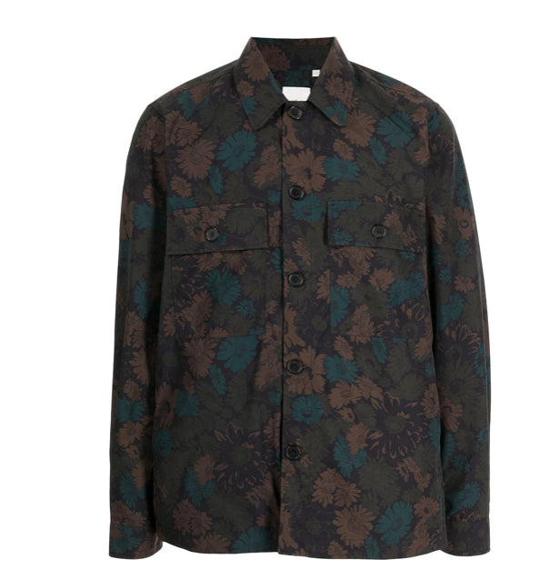 Paul Smith Floral Print Slim Fit Shirt Jacket Size XL NEW $550