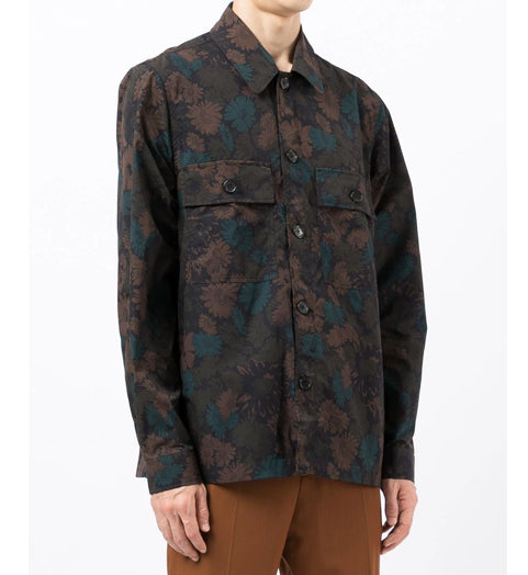 Paul Smith Floral Print Slim Fit Shirt Jacket Size XL NEW $550