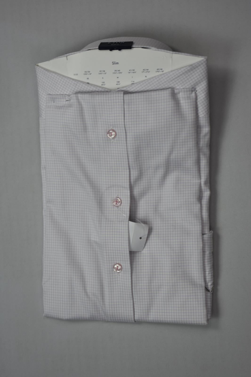 ETON SHIRT Mens Slim Pink Red Check Cotton Size 15 - 38 New $260