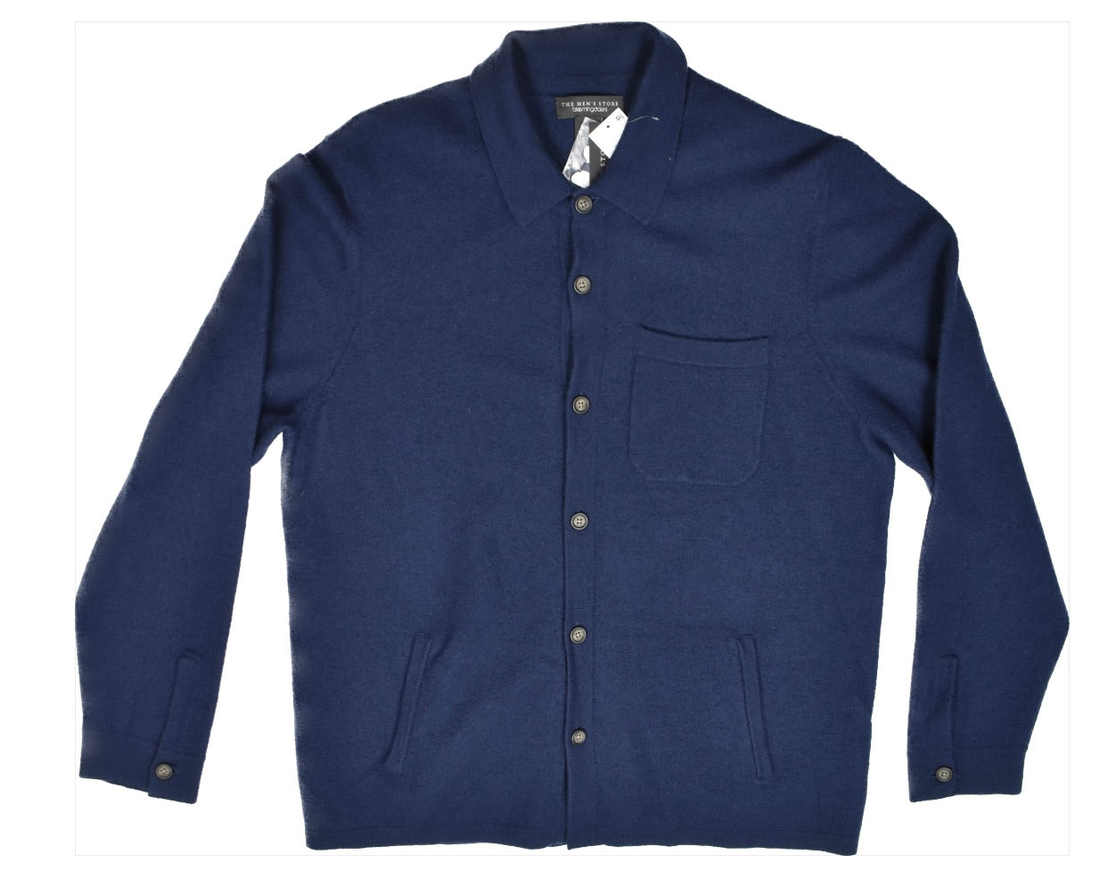 The Men's Store Merino Wool Overshirt Sweater Jacket Men's L NEW $298