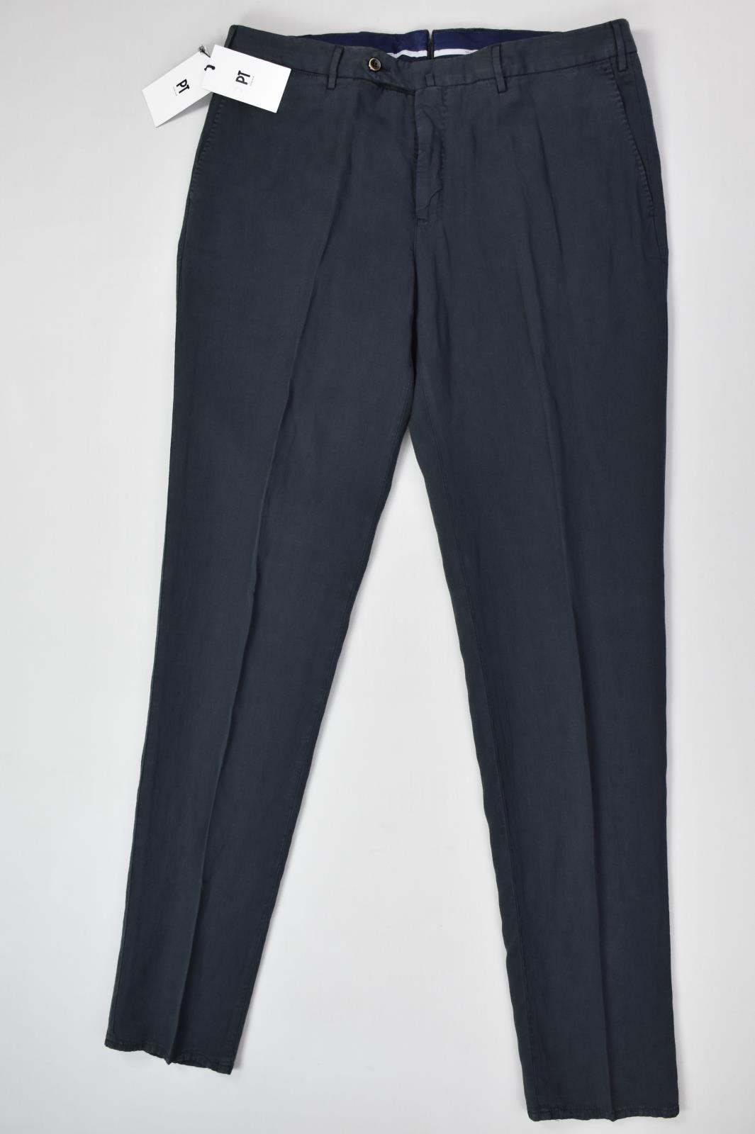 PT Torino Mens Navy Easy Fit Straight Leg Chino Pants Sz 50 EU - 34 US New $445