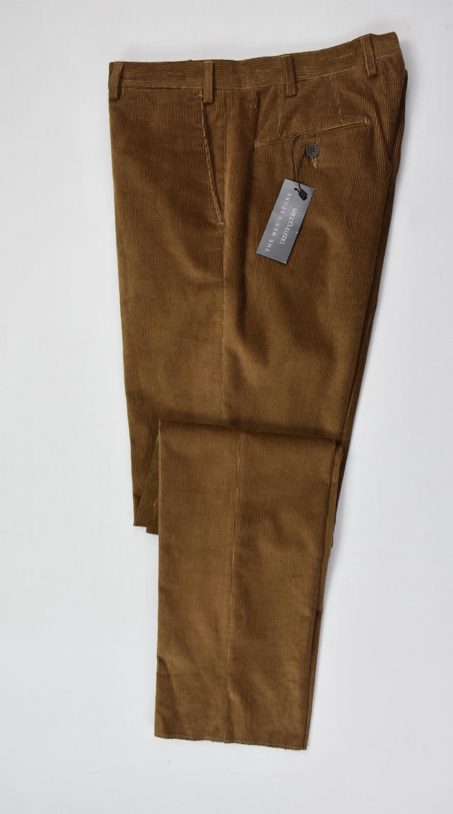 The Mens Store Bloomingdale's Men's LT Brown Stretch Corduroy Pants 32 New $178