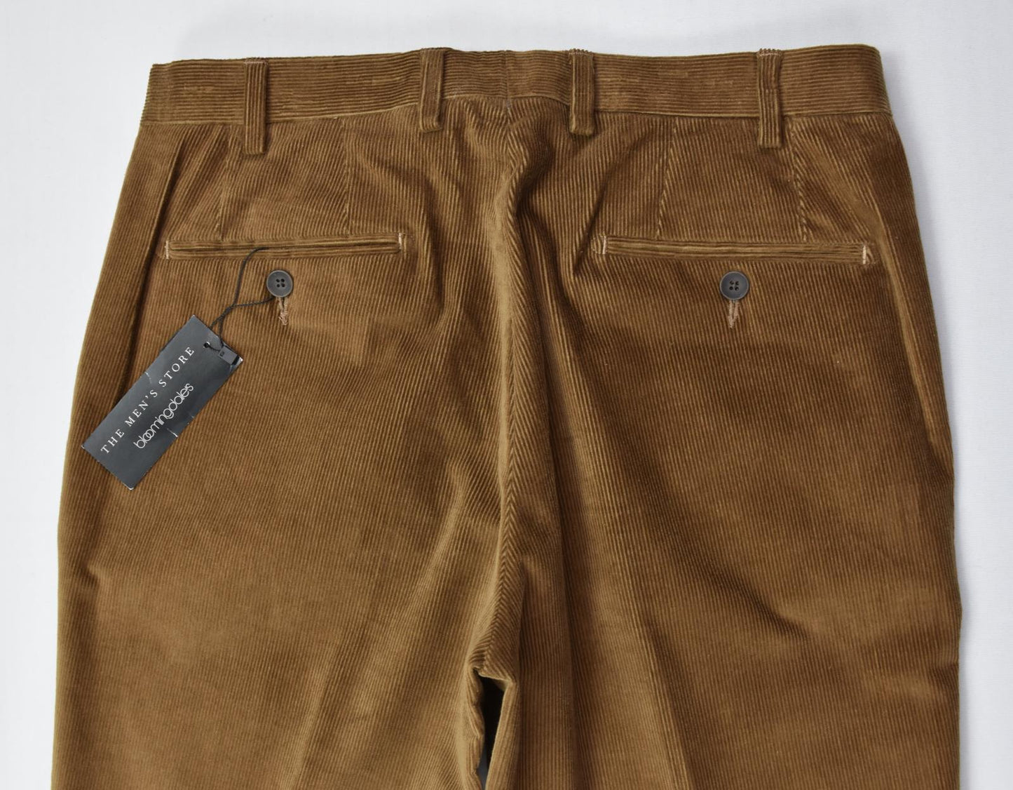 The Mens Store Bloomingdale's Men's LT Brown Stretch Corduroy Pants 32 New $178