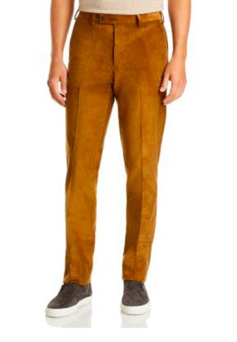 The Mens Store Bloomingdale's Men's LT Brown Stretch Corduroy Pants 32 New $178