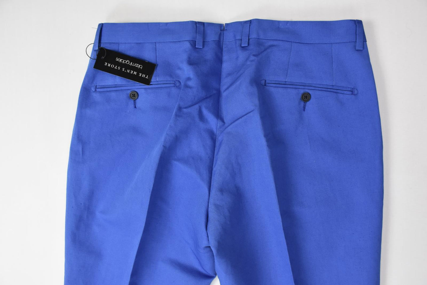 The Mens Store Bloomingdale's Men's Royal Blue Cotton Linen Pants 34 New $178