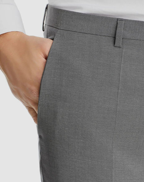 HUGO Boss Mens Light Gray Hesten Wool Extra Slim Fit Suit Pants Size 34 New $198