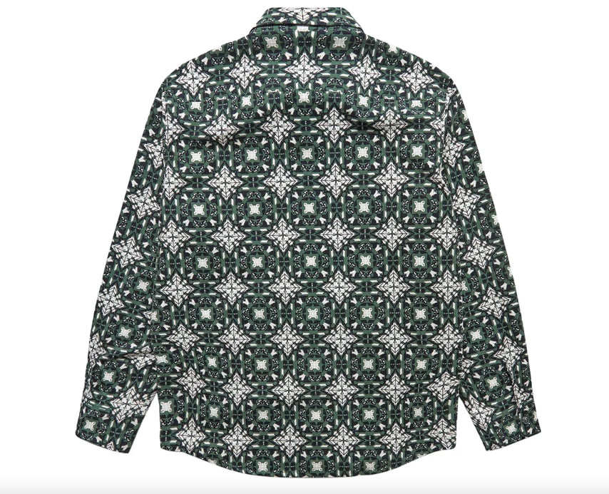 A.P.C. Green Surchemise Leo Green White Shirt Size M New $330    COFAT-H02698