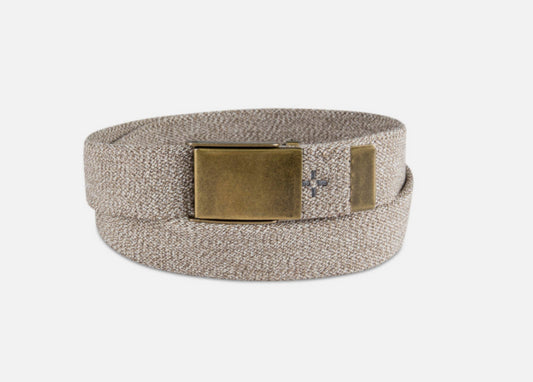 Sun + Stone Stretch Webbing Belt Khaki Sz L New $40 comfortable fit   11SS030002
