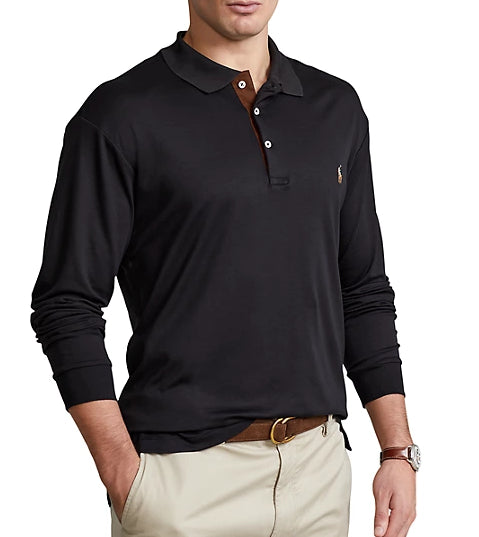 POLO RALPH LAUREN Men's Soft-Touch Long-Sleeve Polo Shirt Sz 3XLT New $125