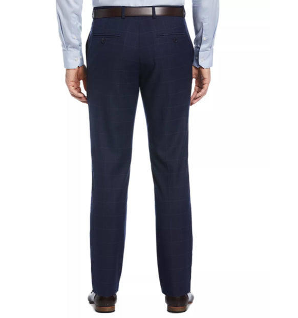 Perry Ellis Portfolio Mens Slim Flat Front Dres Navy 36 X 32 New $95  5RFB0134