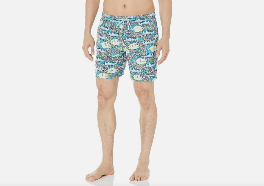 Vineyard Vines Men's 7" Fish Printed Chappy Trunk Swim Shorts XXL NEW $99