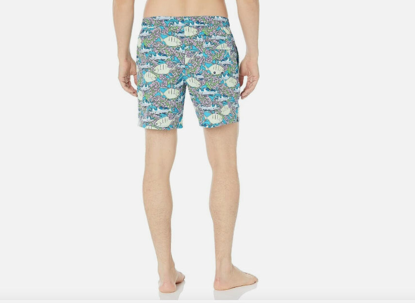 Vineyard Vines Men's 7" Fish Printed Chappy Trunk Swim Shorts XXL NEW $99