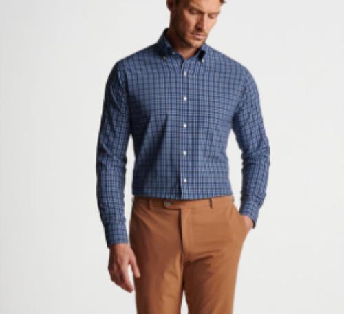 Peter Millar Men's Tul Performance Poplin Shirt Size S New $178   MF22XW34PRLF