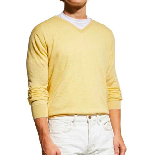 The Men's Store Bloomingdale's Yellow Cashmere Sweater M NEW $228 800552227481