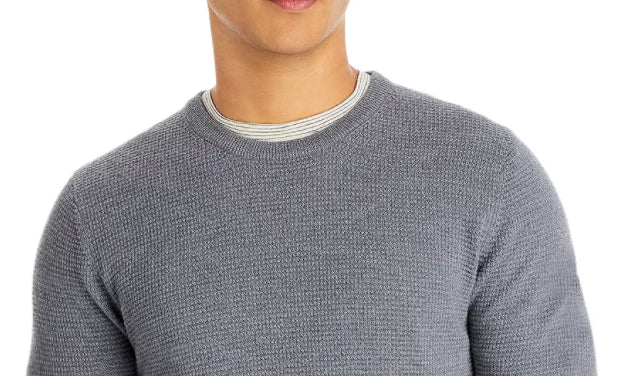 The Men's Store Bloomingdale's Waffle Knit Merino Wool Sweater XXL NEW $148 Gray