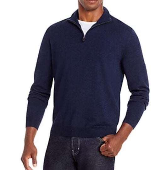 Bloomingdales Mens Quarter-Zip ExtraFine Merino Wool Sweater XL New 100158358MN