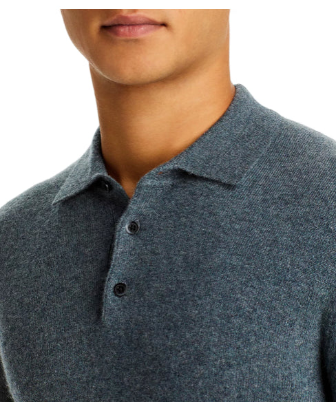 The Mens Store Bloomingdale's SeaGlass Cashmere 3 Button Polo Sweater S New $228