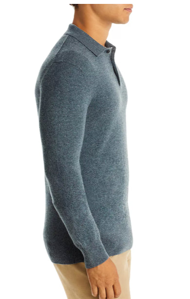 The Mens Store Bloomingdale's SeaGlass Cashmere 3 Button Polo Sweater S New $228