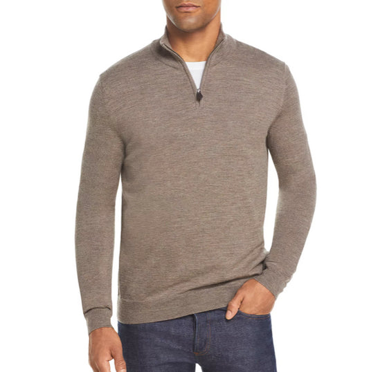 The Mens Store Bloomingdales ASH Half-Zip ExtraFine Merino Wool Sweater XXL NEW