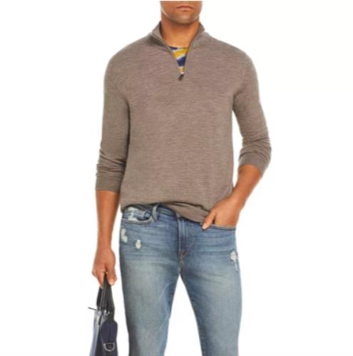 The Mens Store Bloomingdales ASH Half-Zip ExtraFine Merino Wool Sweater XXL NEW