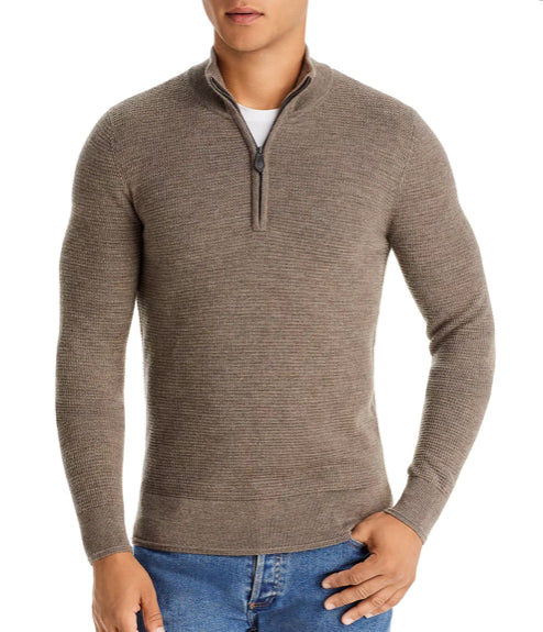 The Men's Store Bloomingdale's Waffled Merino Wool 1/2Zip Sweater XXL NEW 9733HZ