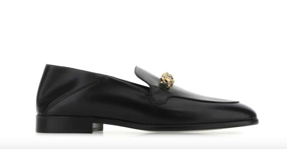 Versace Men's Medusa chain-detail leather loafers SZ 42- 9 US New 10057791A04036