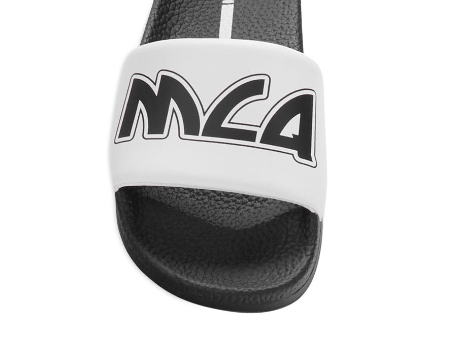 MCQ Alexander McQueen Men's Logo Slide Sandals White 44- US 11 NEW $175