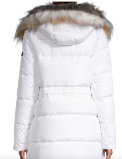 Sam Edelman Women's Faux Fur-Trim Puffer Jacket Coat L NEW $260