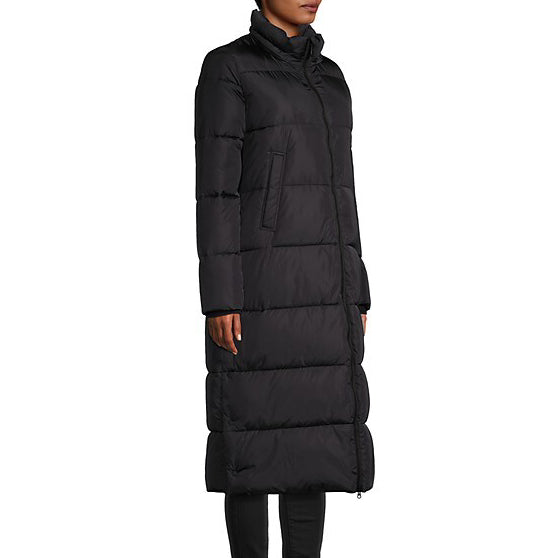 Save The Duck Women's Colette Quilted Long Coat Jacket Trench Size L New $350