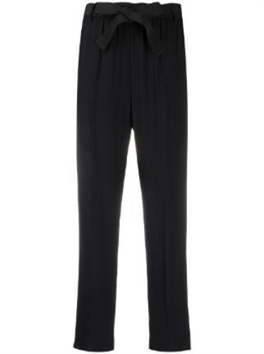 Moncler Black High-Waisted Cropped Trousers Pants IT 44  - USA 8  NEW $435