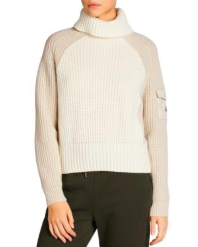 Moncler Turtleneck Cable Knit Wool Cashmere Sweater L NEW $905 H20939F00003M1127