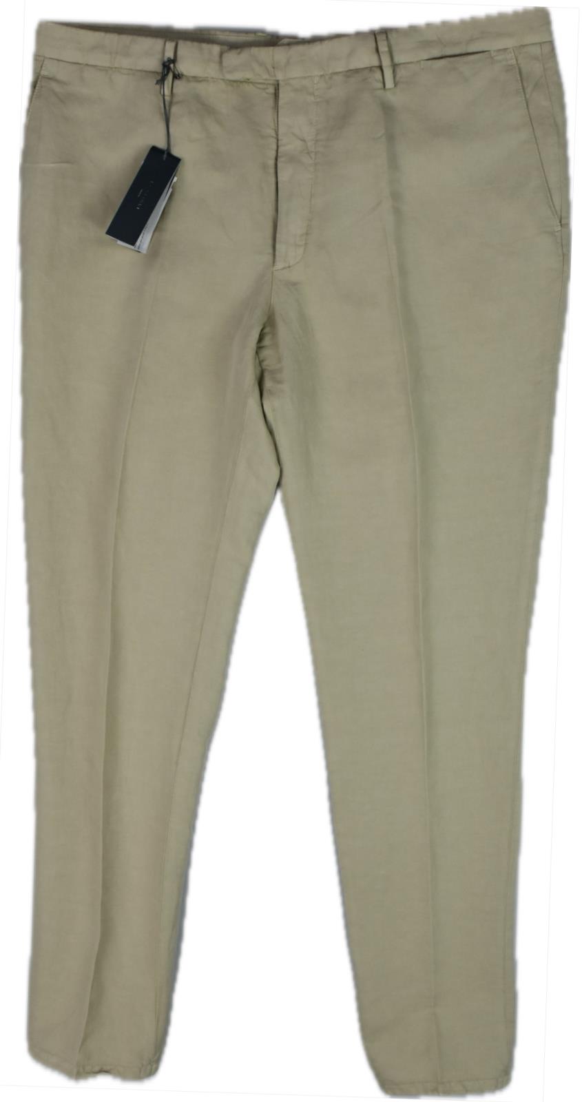 Boglioli Men's Cotton-Linen Slim Beige Pants 56- 40 US NEW $590   80844Q