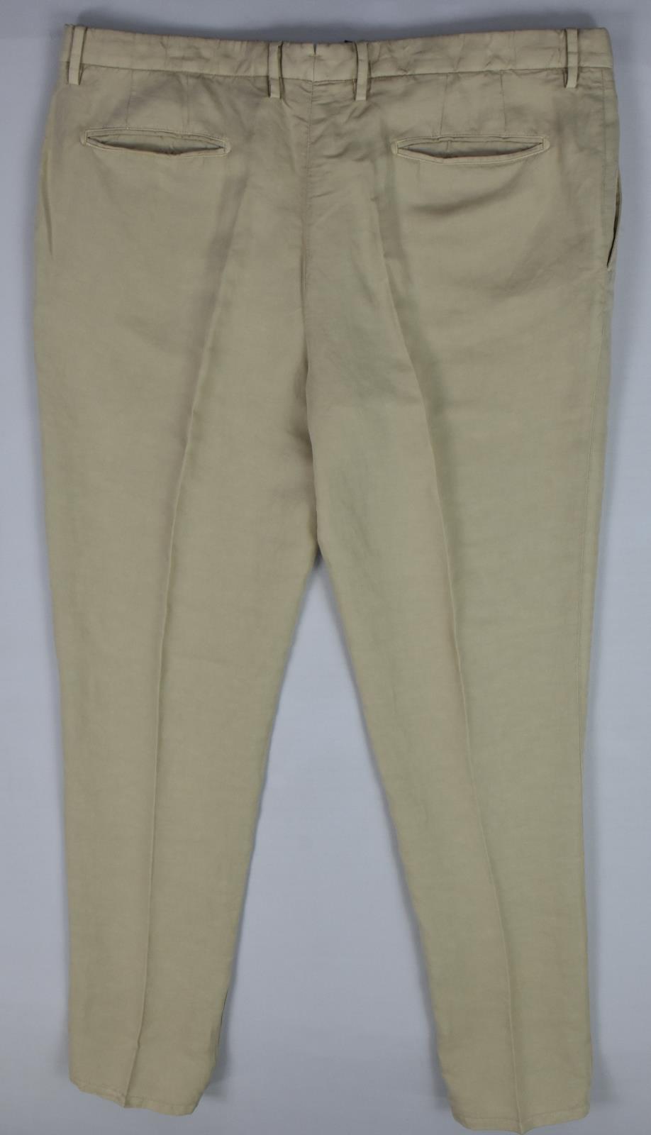 Boglioli Men's Cotton-Linen Slim Beige Pants 54- 38 US NEW $590   80844Q