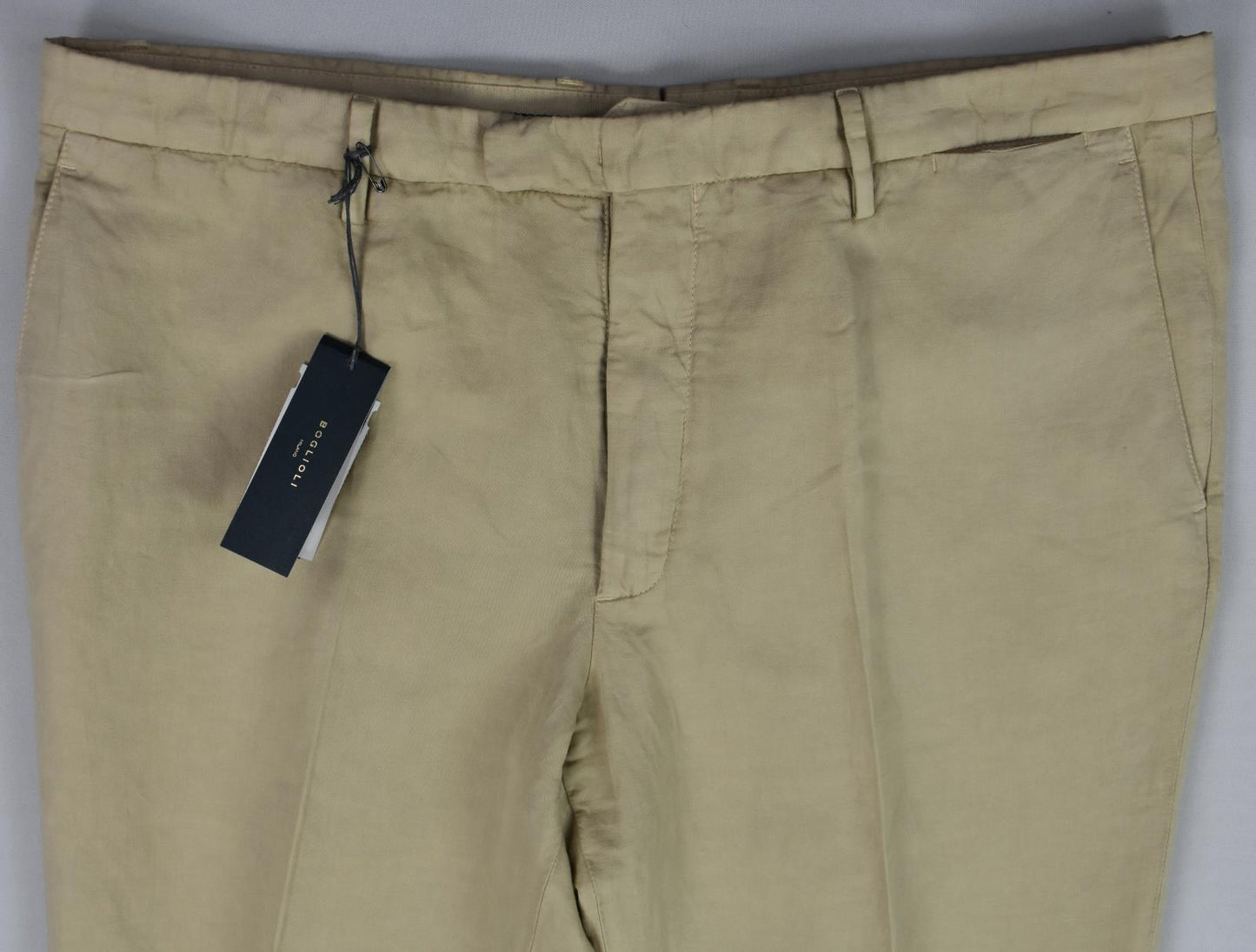 Boglioli Men's Cotton-Linen Slim Beige Pants 54- 38 US NEW $590   80844Q