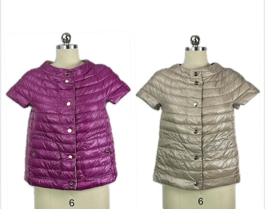 Herno Emilia Reversible short sleeve puffer jacket  38 IT- 2 US NEW $615 PI0902D