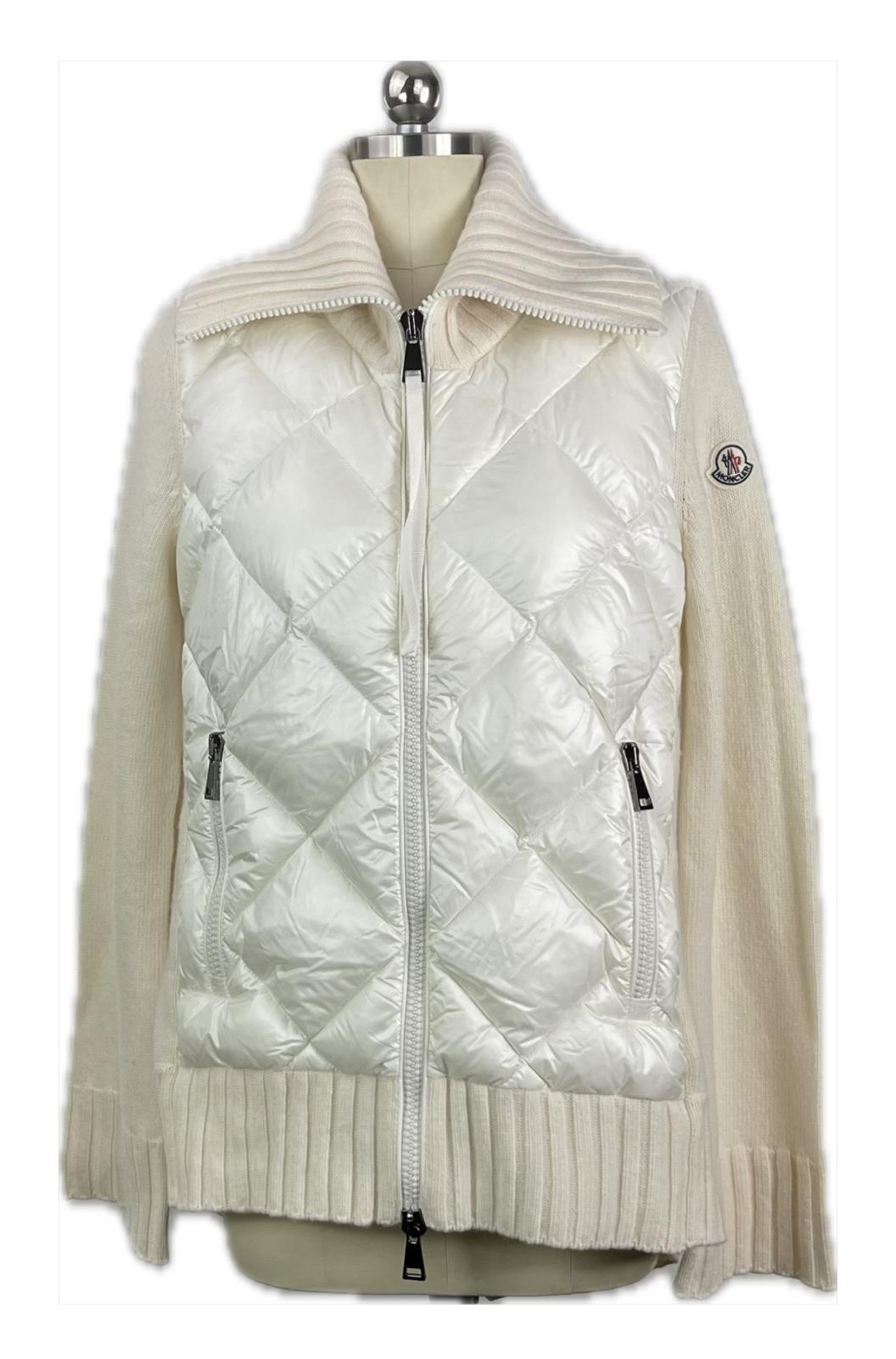 MONCLER Quilted Down Wool Cardigan Jacket XL NEW $1150       G20939B00029A9197