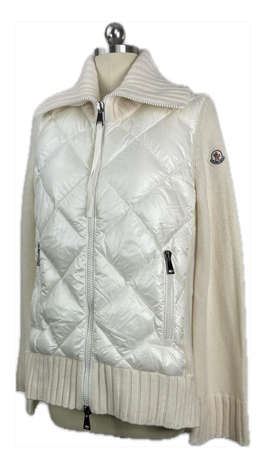 MONCLER Quilted Down Wool Cardigan Jacket XL NEW $1150       G20939B00029A9197