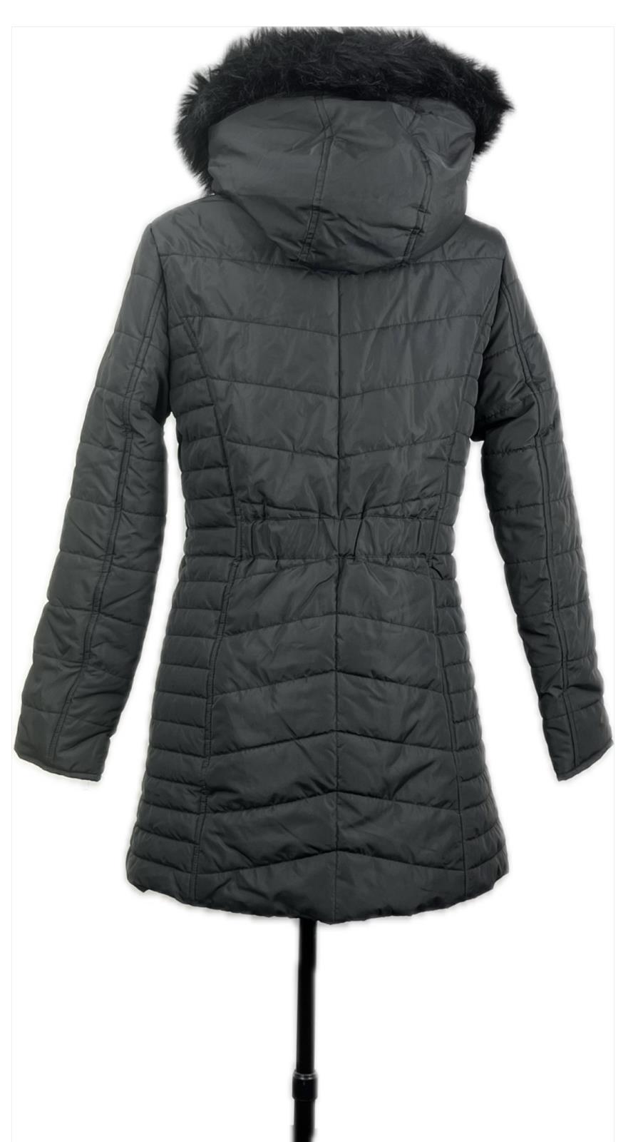 MARALYN & ME Women's FAUX-FUR-TRIM BIB PUFFER COAT Jacket Size S New $100 6112ME