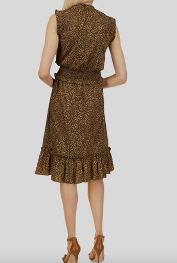 Michael Kors Women's ANIMAL PRINT KNEE SHEATH DRESS S NEW $125 MF28Y607HJ