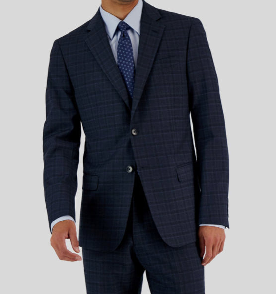 Armani Exchange Mens Plaid Slim Wool Suit Jacket 40 S NEW $475   09GXX00X059920