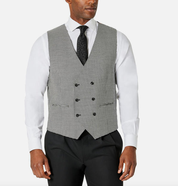 Tayion By Montee Holland Mens Double Breasted Suit Vest M NEW $125 ASUSVR3C0043