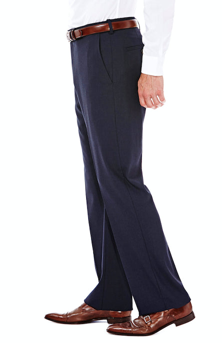 J.M. Haggar Mens Classic Fit Premium Stretch Navy Pants 36 X 32 NEW $100 HY00182