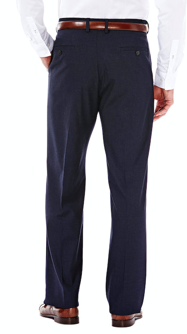 J.M. Haggar Mens Classic Fit Premium Stretch Navy Pants 34 X 32 NEW $100 HY00182