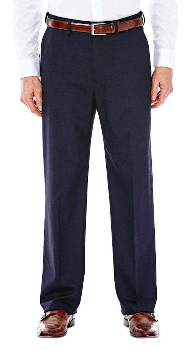 J.M. Haggar Mens Classic Fit Premium Stretch Navy Pants 34 X 32 NEW $100 HY00182