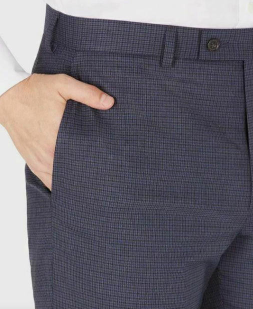Ralph Lauren Mens UltraFlex Dress Pants Micro Check 38 X 34 $95 NRTNPCPY0442