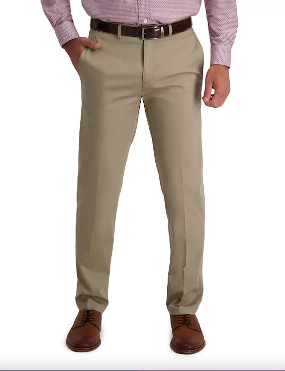 Haggar Mens Straight Fit Premium No Iron Khaki Pants 34 X 34 NEW $70  HC10889